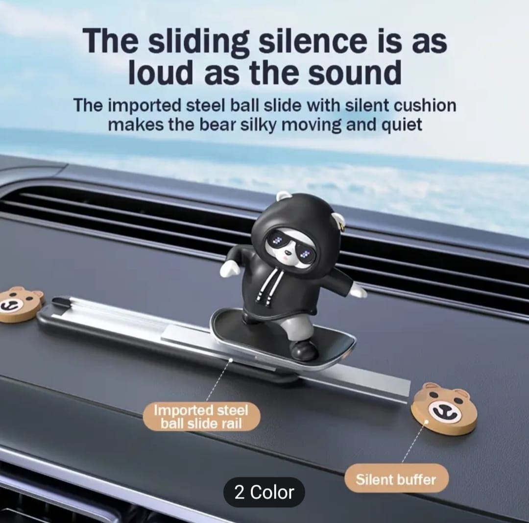 Car Dashboard   Bear Sliding Cute Auto